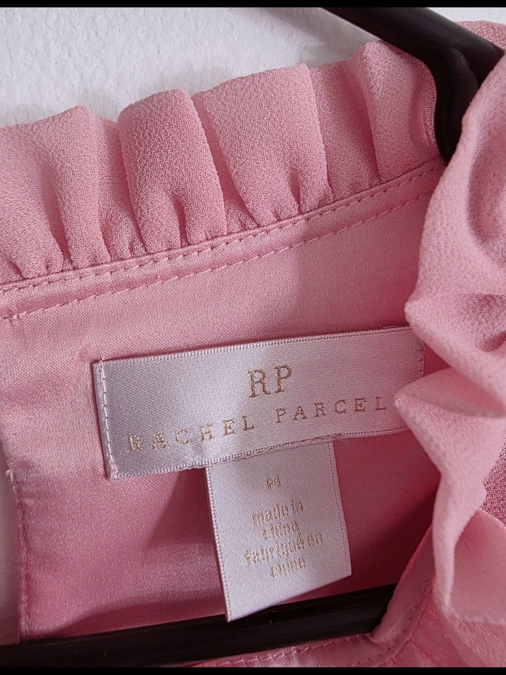 Rachel Parcell Blush Pink Ruffle-Trim Long Sleeve Blouse - Picture 2 of 4